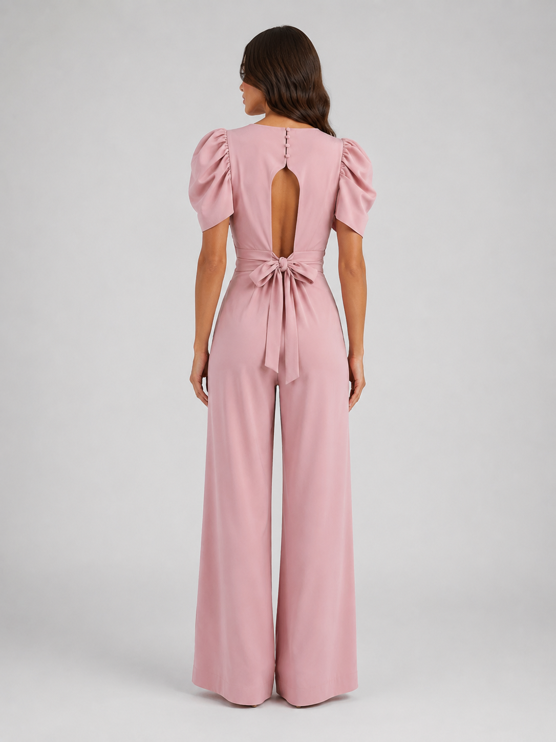 Rosabelle | Women's Puff Sleeve Wide Leg Jumpsuit