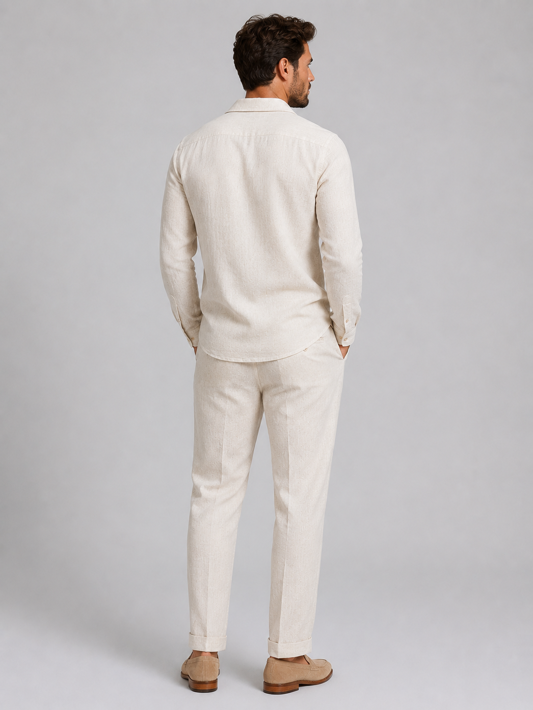 Malcolm | Men's Linen Style Shirt and Trouser Set