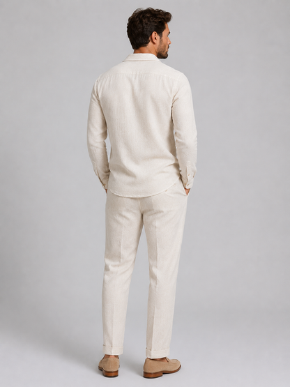 Malcolm | Men's Linen Style Shirt and Trouser Set