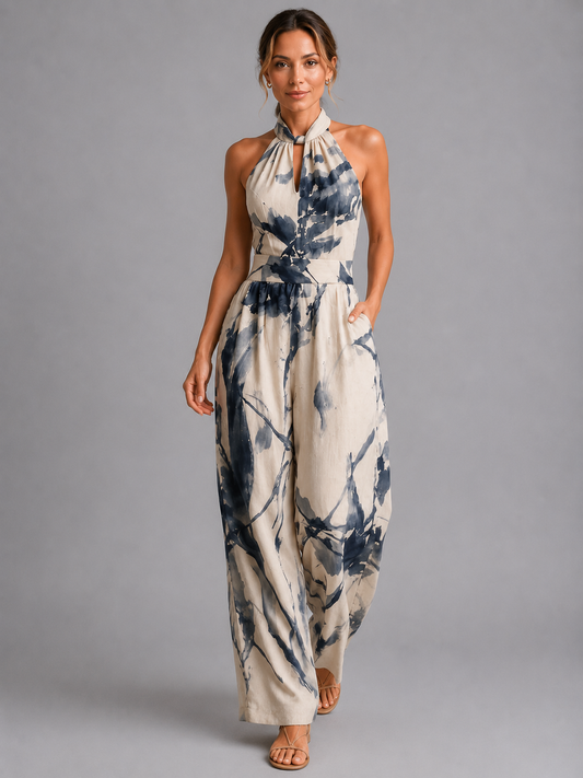 Bronwen | Women's Printed Wide-Leg Jumpsuit