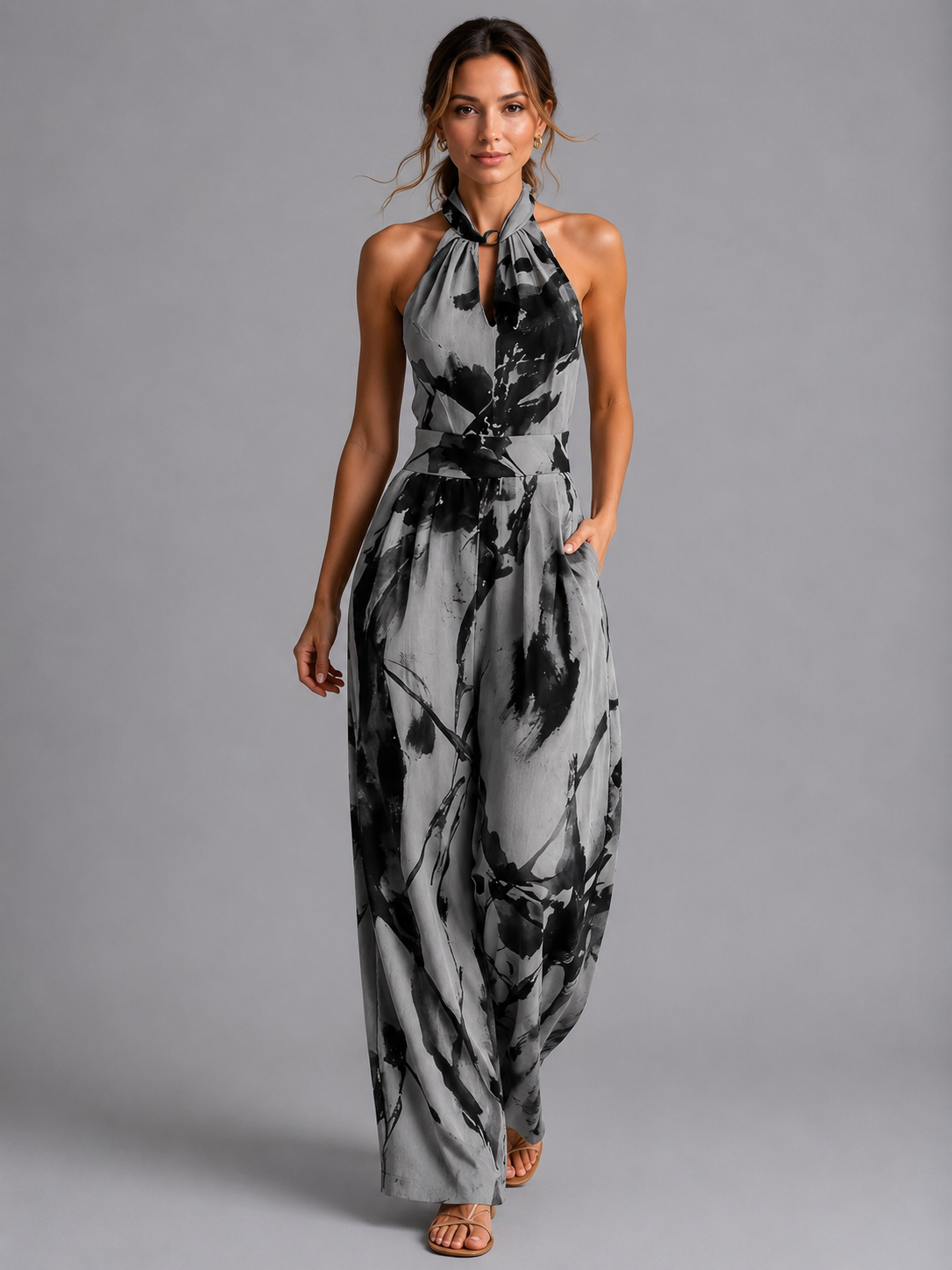 Bronwen | Women's Printed Wide-Leg Jumpsuit