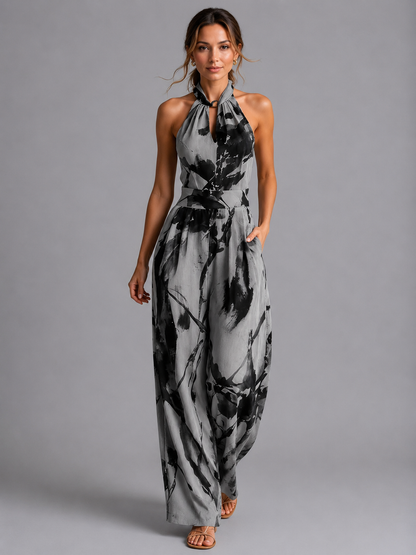 Bronwen | Women's Printed Wide-Leg Jumpsuit