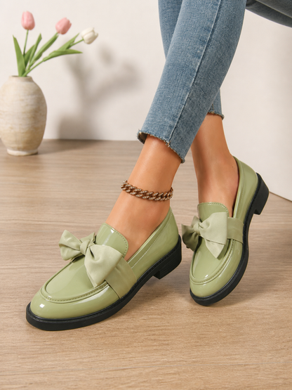 Freya | Women's Bow Detail Leather Loafers