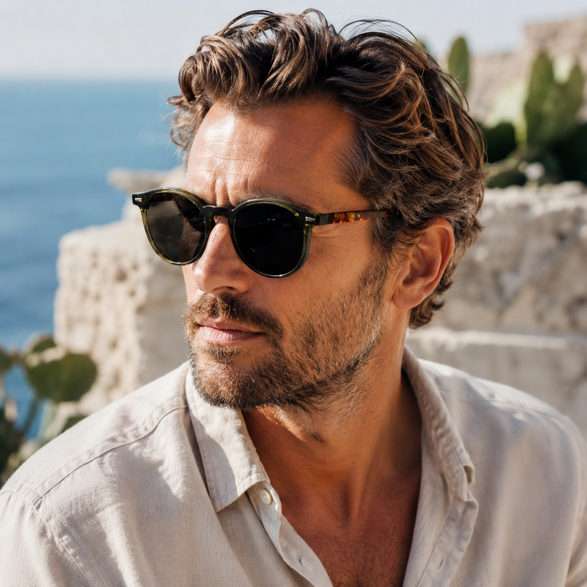 Flynn | Men's Round Polarized Sunglasses