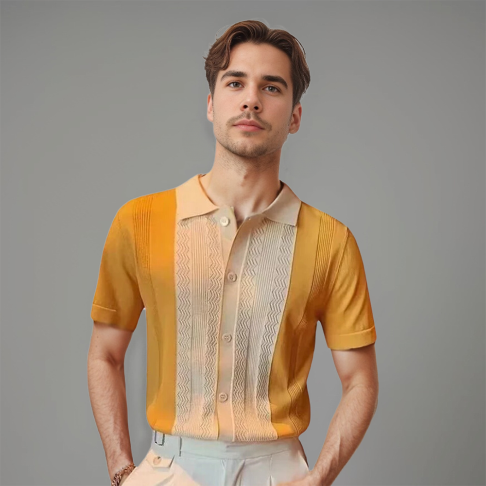 Edward | Men's Contrast Panel Polo Shirt