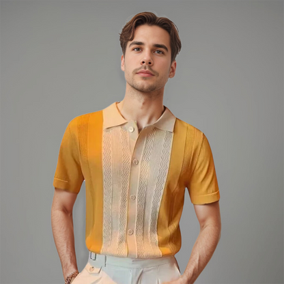 Edward | Men's Contrast Panel Polo Shirt