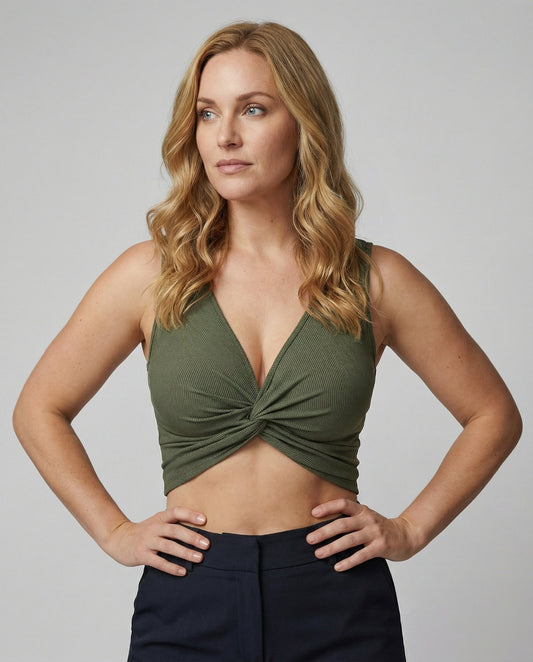 Jade | Women's Twist Front Crop Top