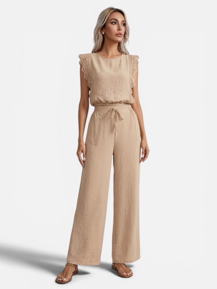 Delphine | Women's Relaxed Top and Wide Leg Trouser Set