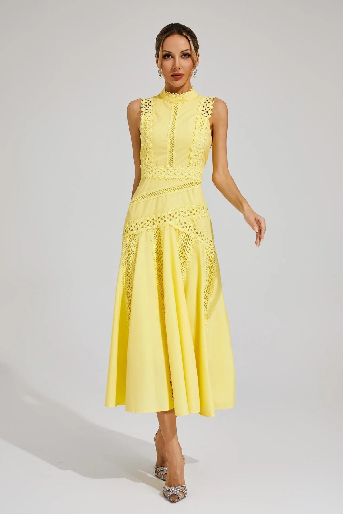 Lisette | Women's Elegant Sleeveless Lace Dress