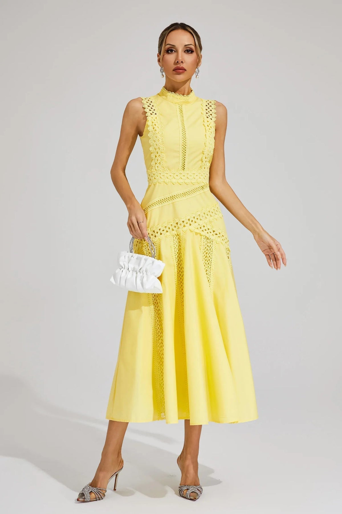 Lisette | Women's Elegant Sleeveless Lace Dress