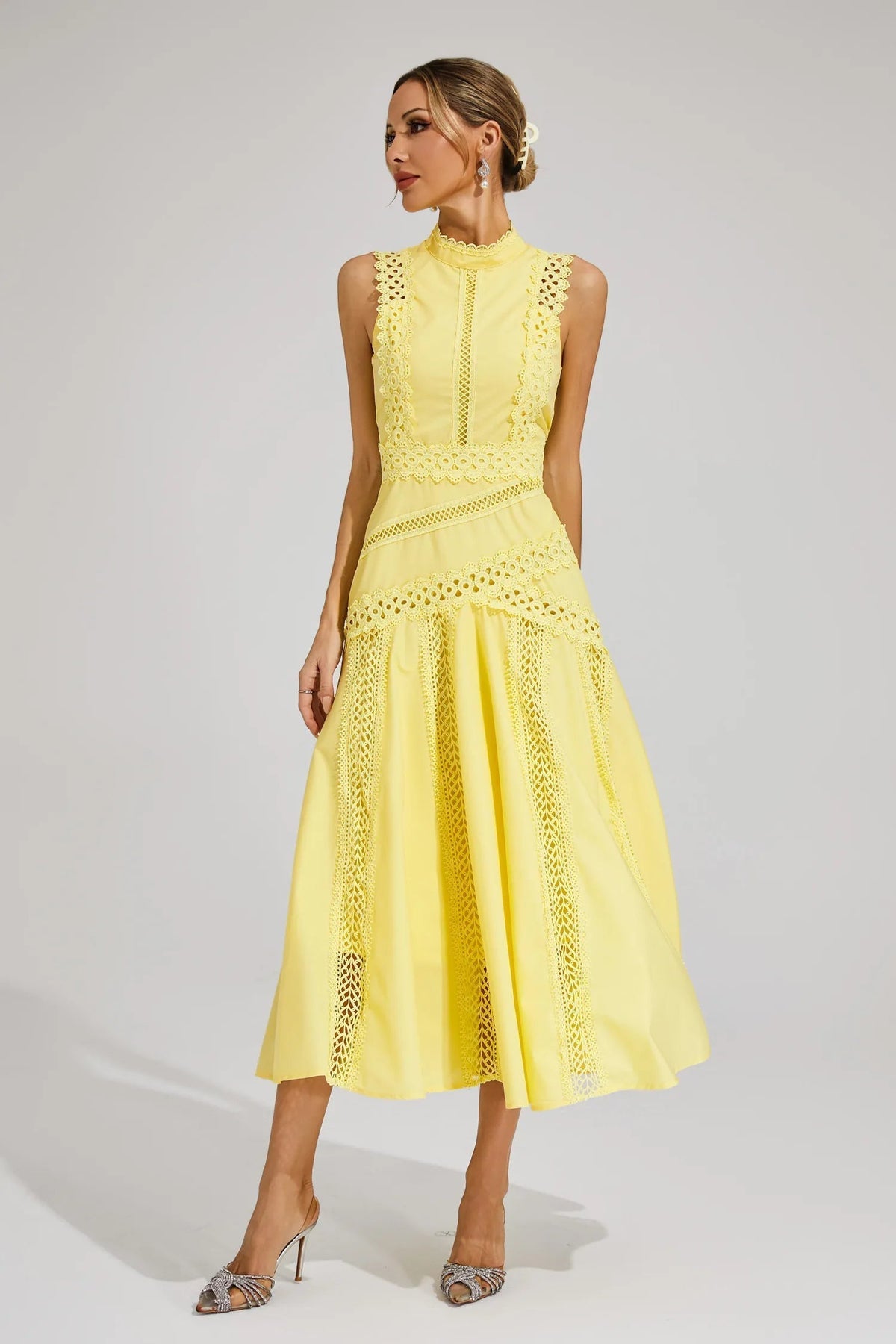 Lisette | Women's Elegant Sleeveless Lace Dress