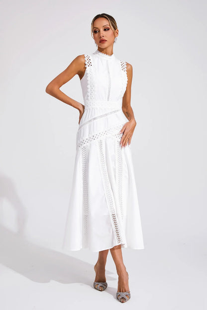 Lisette | Women's Elegant Sleeveless Lace Dress