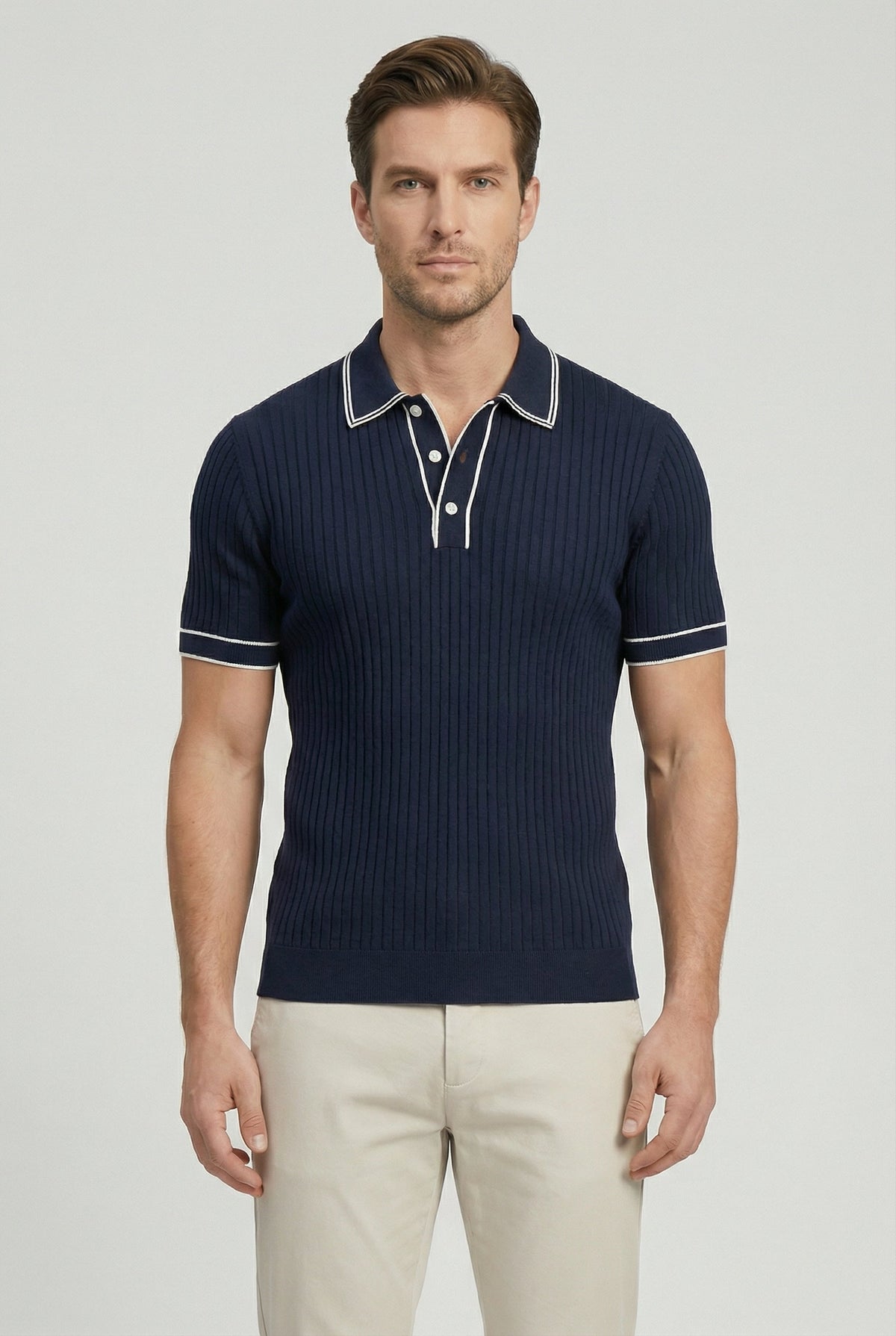 Craig | Men's Contrast Collar Knit Polo