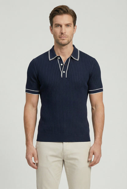 Craig | Men's Contrast Collar Knit Polo