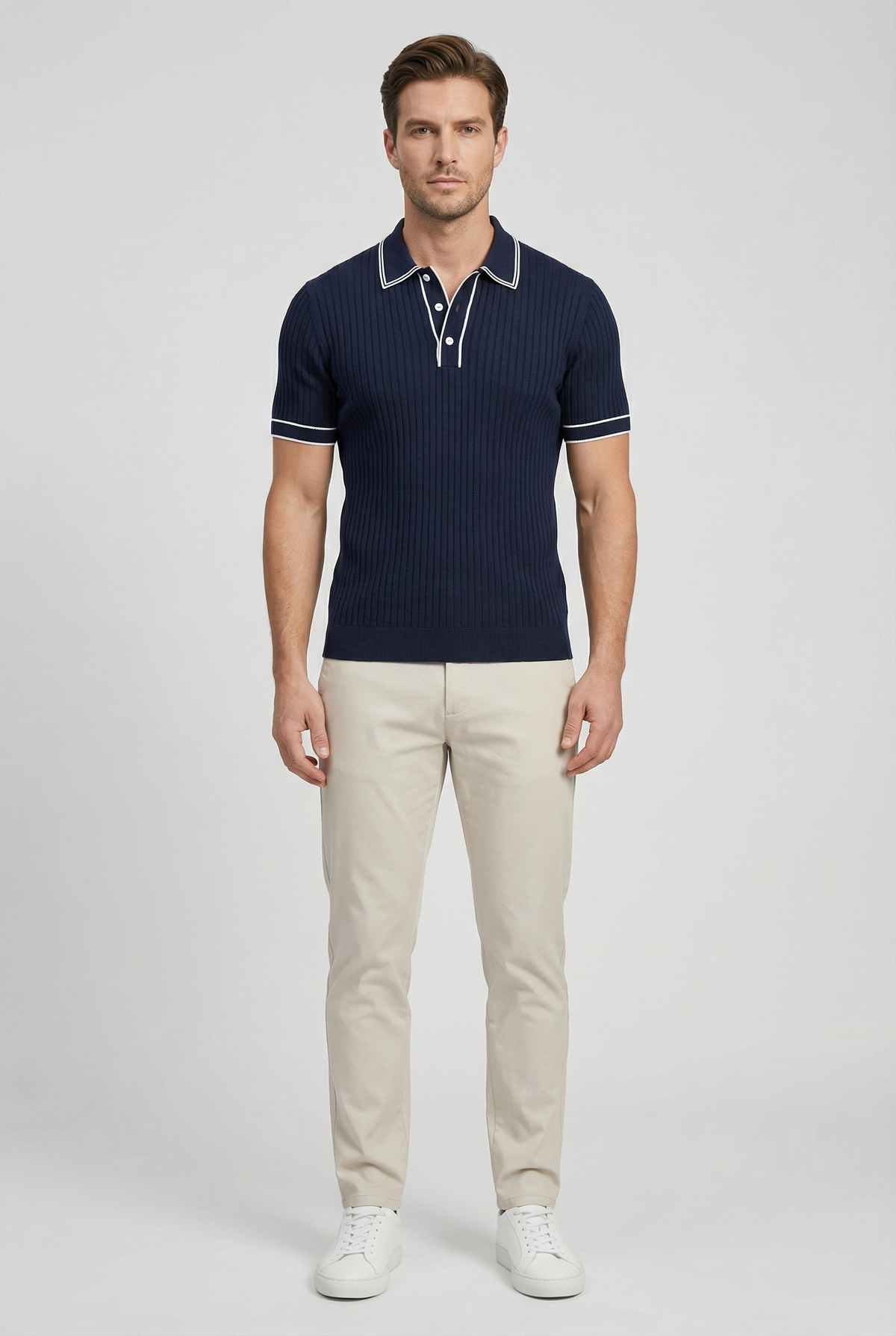 Craig | Men's Contrast Collar Knit Polo