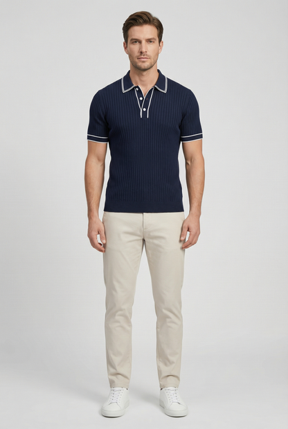 Craig | Men's Contrast Collar Knit Polo