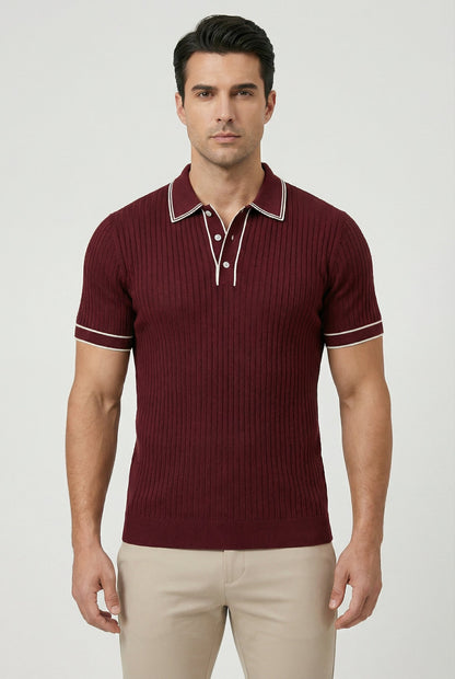 Craig | Men's Contrast Collar Knit Polo