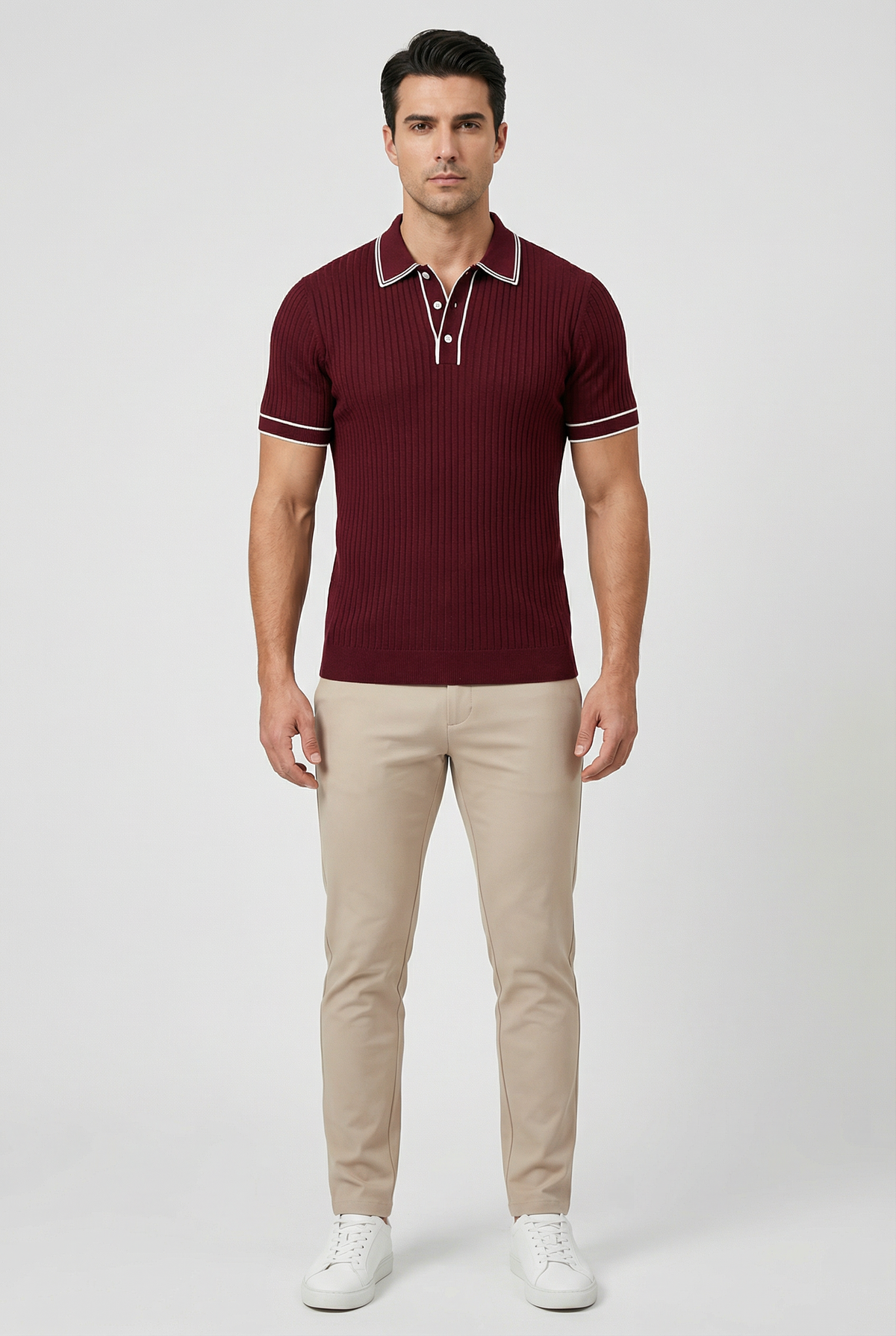 Craig | Men's Contrast Collar Knit Polo