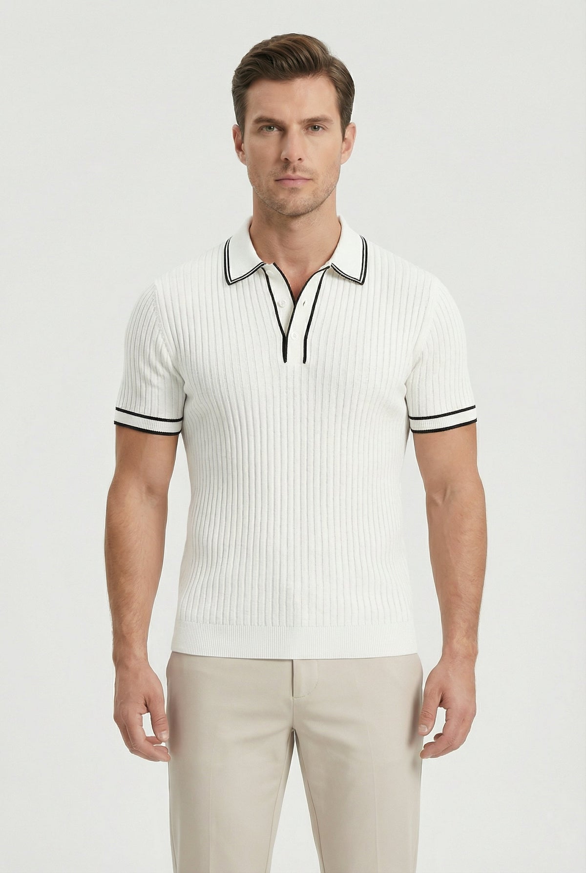 Craig | Men's Contrast Collar Knit Polo