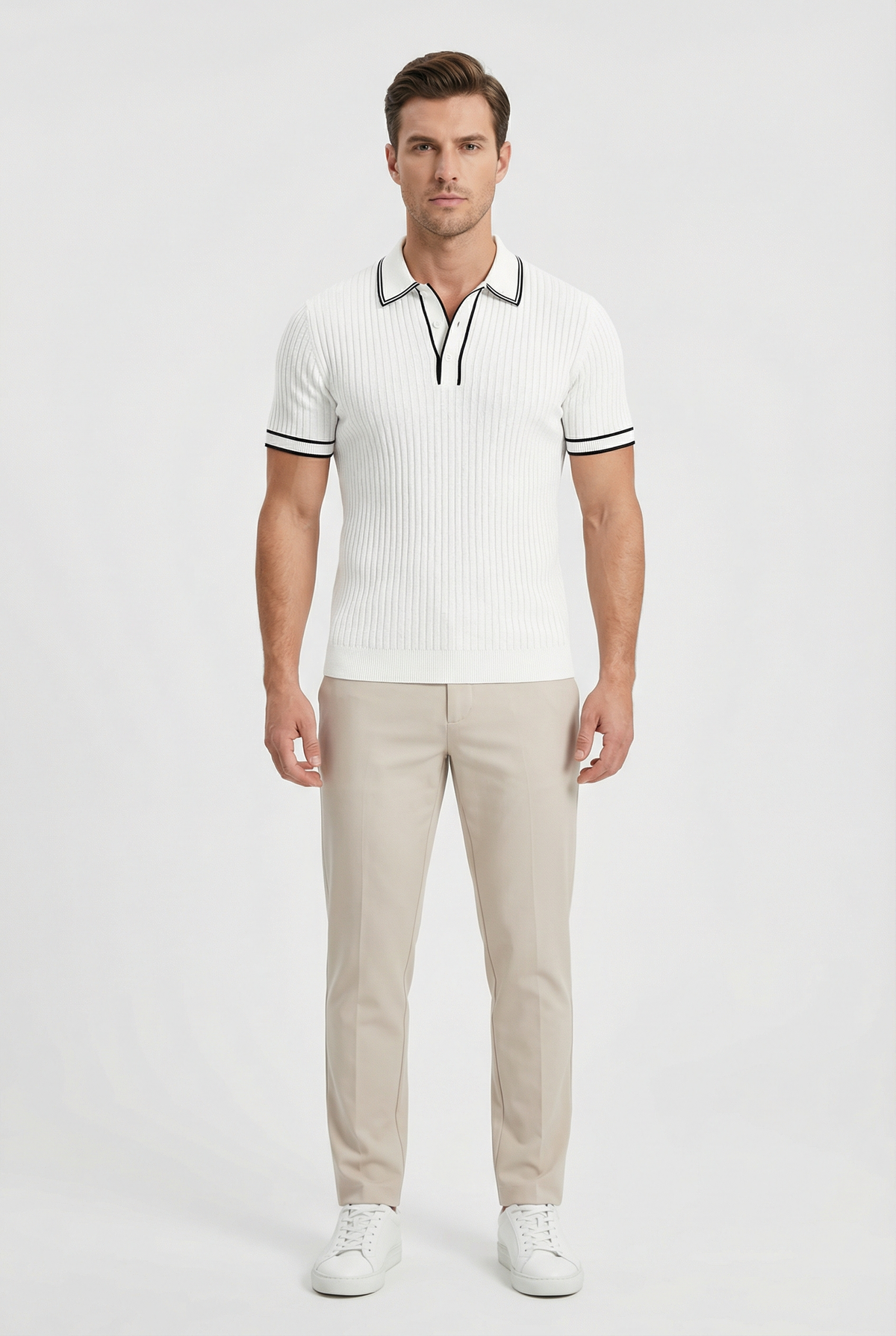 Craig | Men's Contrast Collar Knit Polo