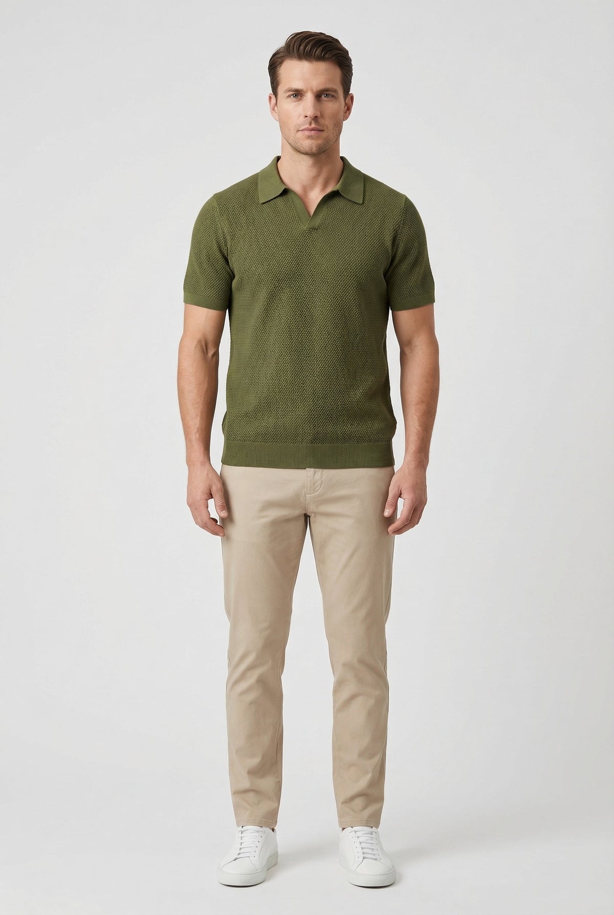 Curtis | Men's Short Sleeve Textured Polo