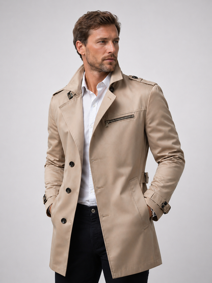 Cyril | Men's Belted Trench Coat
