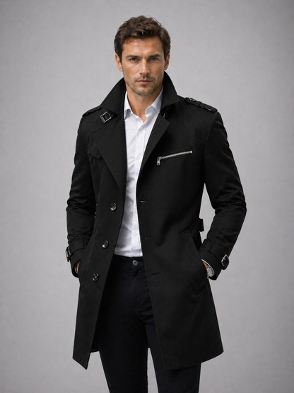 Cyril | Men's Belted Trench Coat