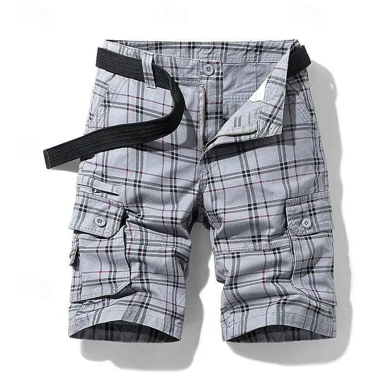 Bertrand | Men's Check Print Cargo Shorts
