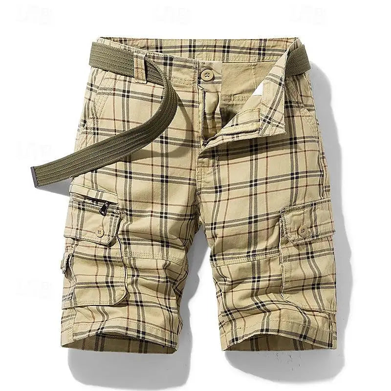Bertrand | Men's Check Print Cargo Shorts