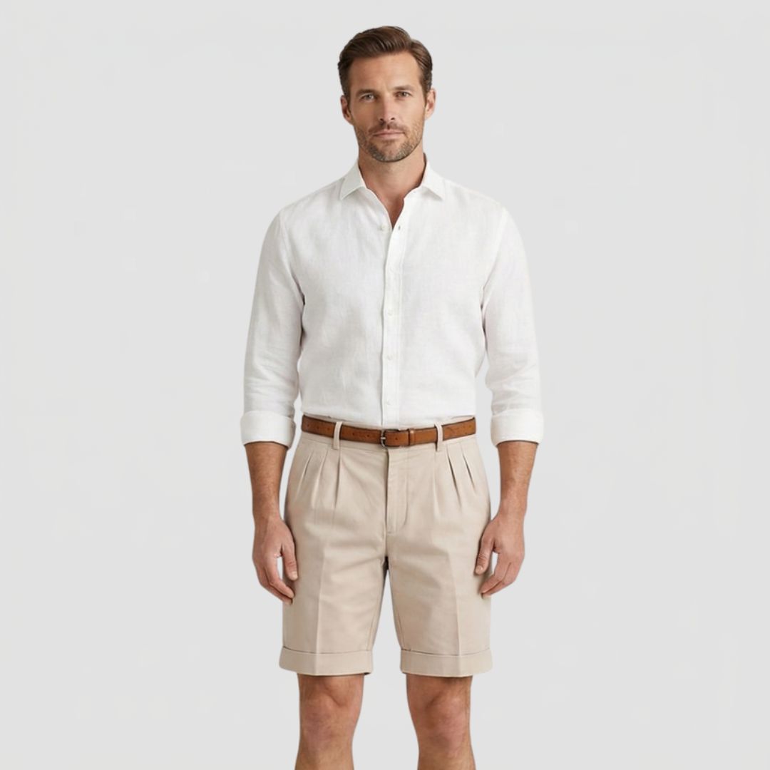 Alfred | Men's Double Pleat Chino Shorts