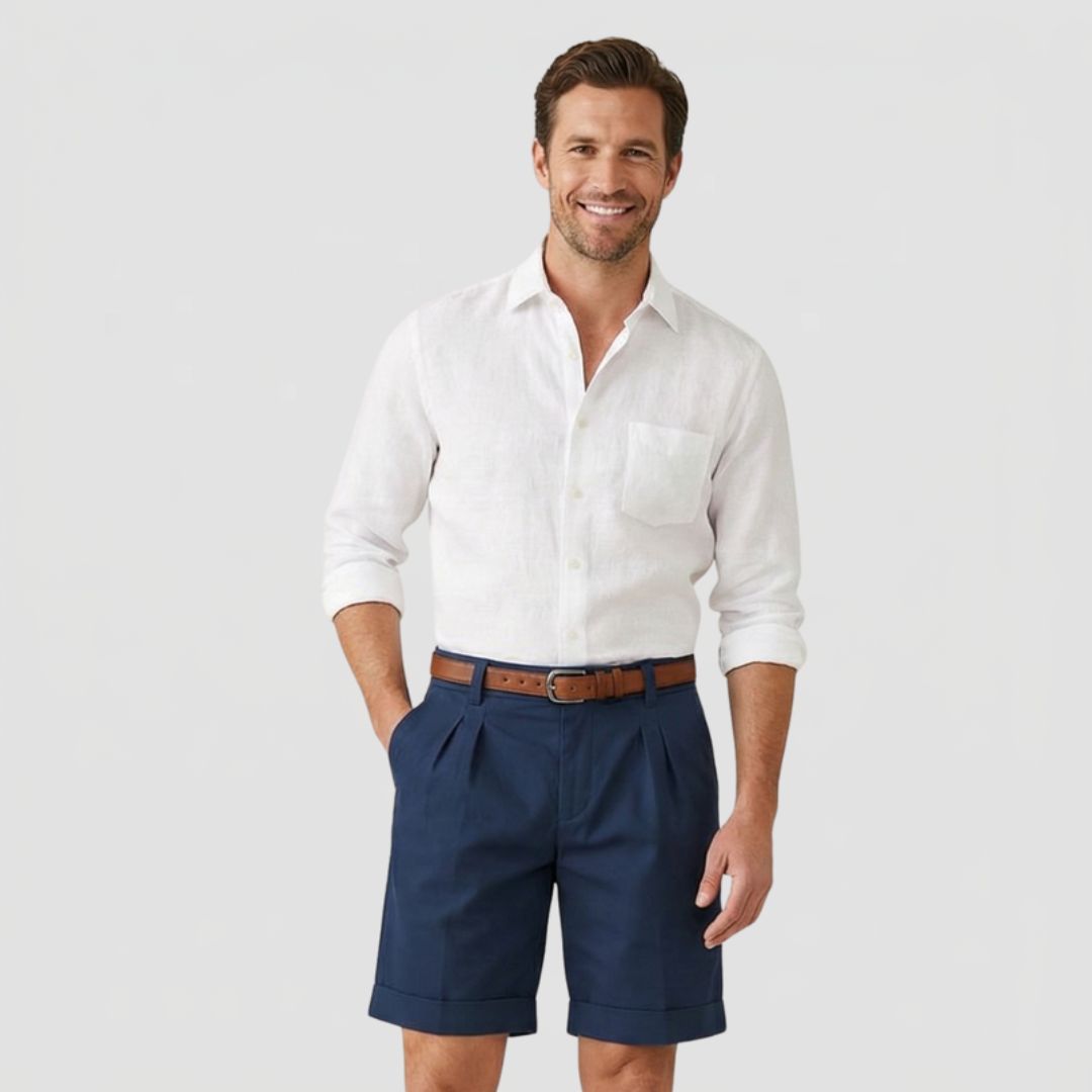 Alfred | Men's Double Pleat Chino Shorts