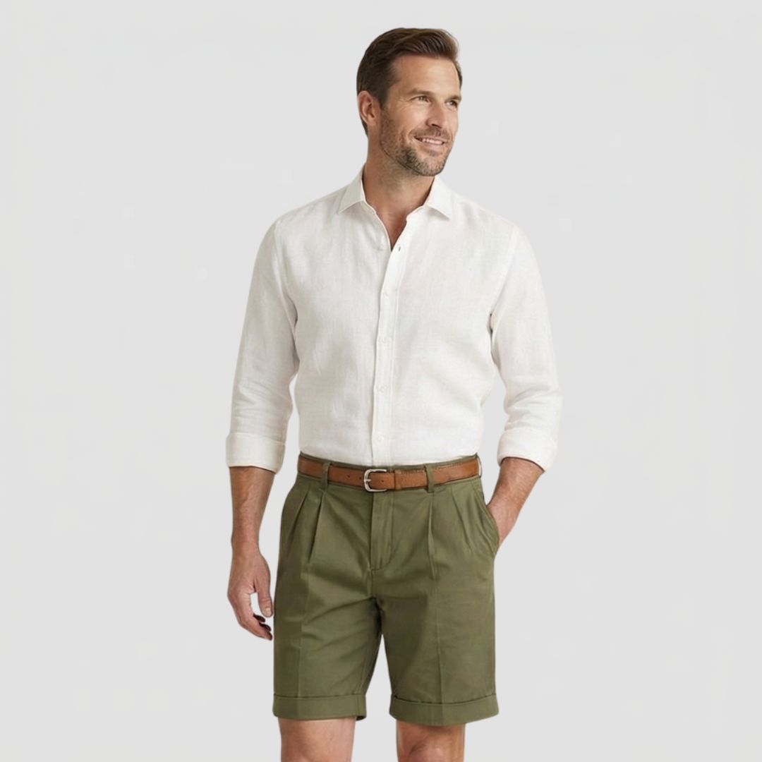 Alfred | Men's Double Pleat Chino Shorts