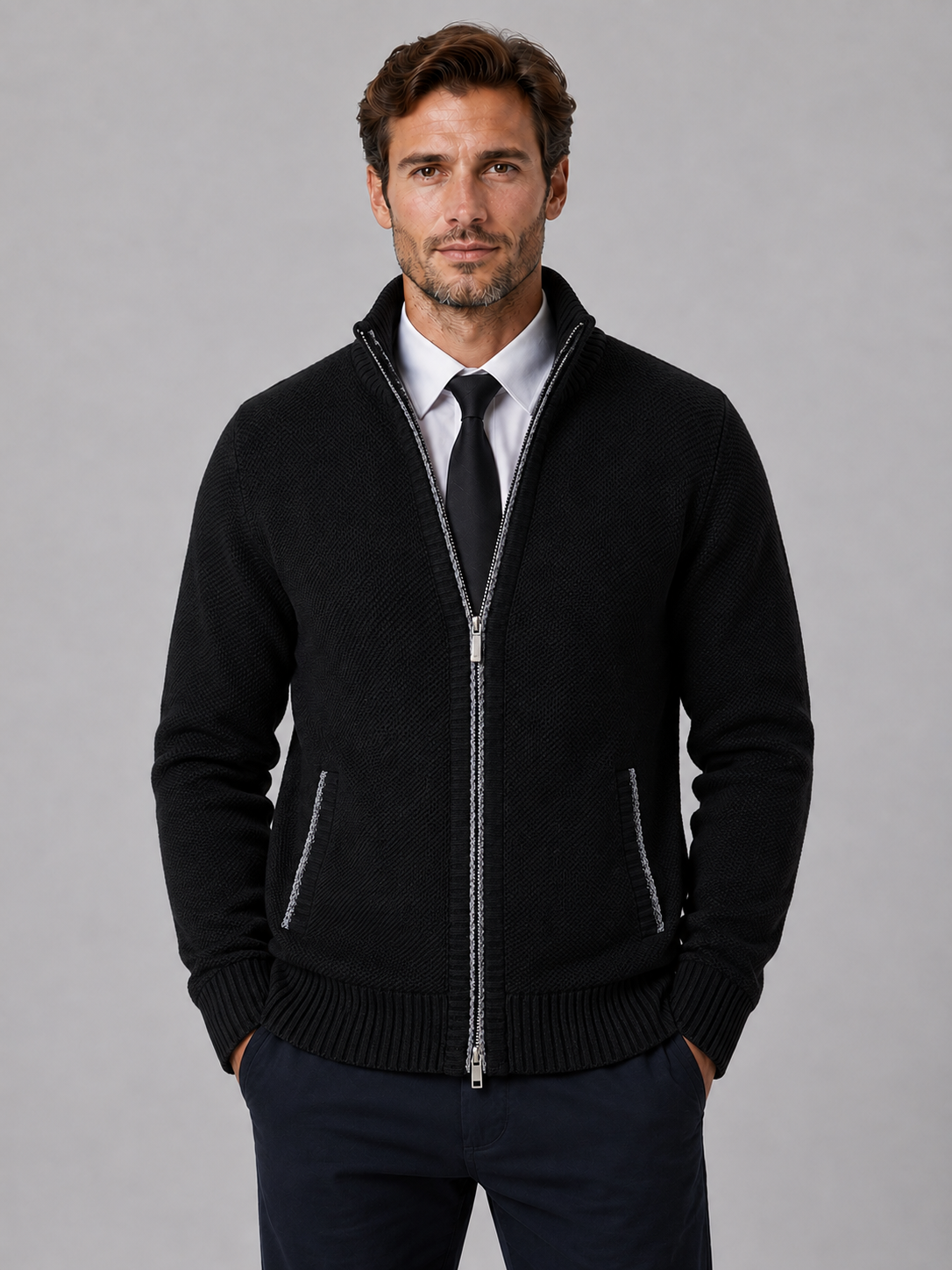 Hewitt | Men's Full Zip Knit Cardigan