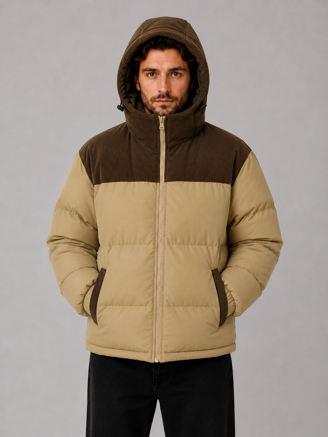 Foster | Men's Hooded Corduroy Puffer Jacket