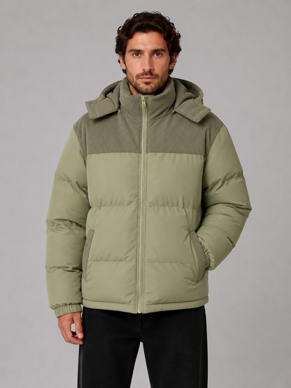 Foster | Men's Hooded Corduroy Puffer Jacket