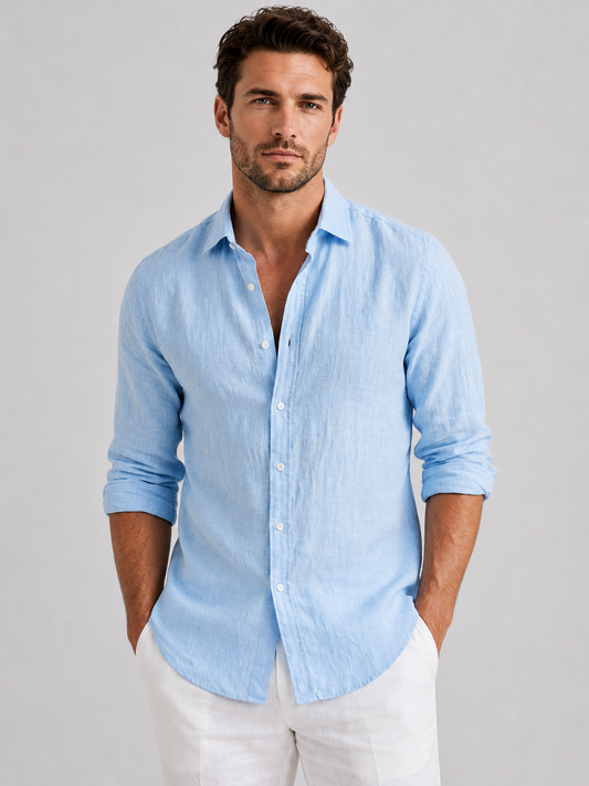 Ellis | Men's Linen Look Summer Shirt