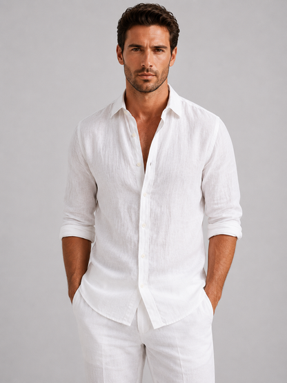 Ellis | Men's Linen Look Summer Shirt
