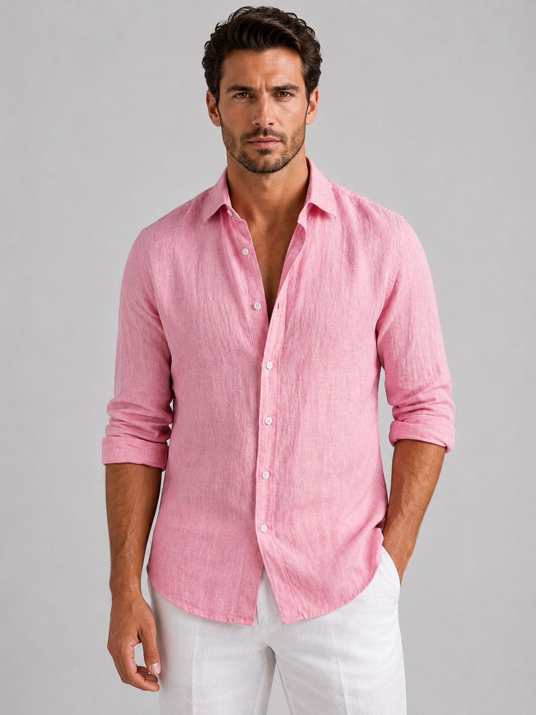 Ellis | Men's Linen Look Summer Shirt
