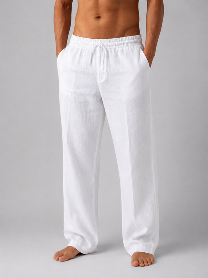 Clive | Men's Linen Look Relaxed Trousers