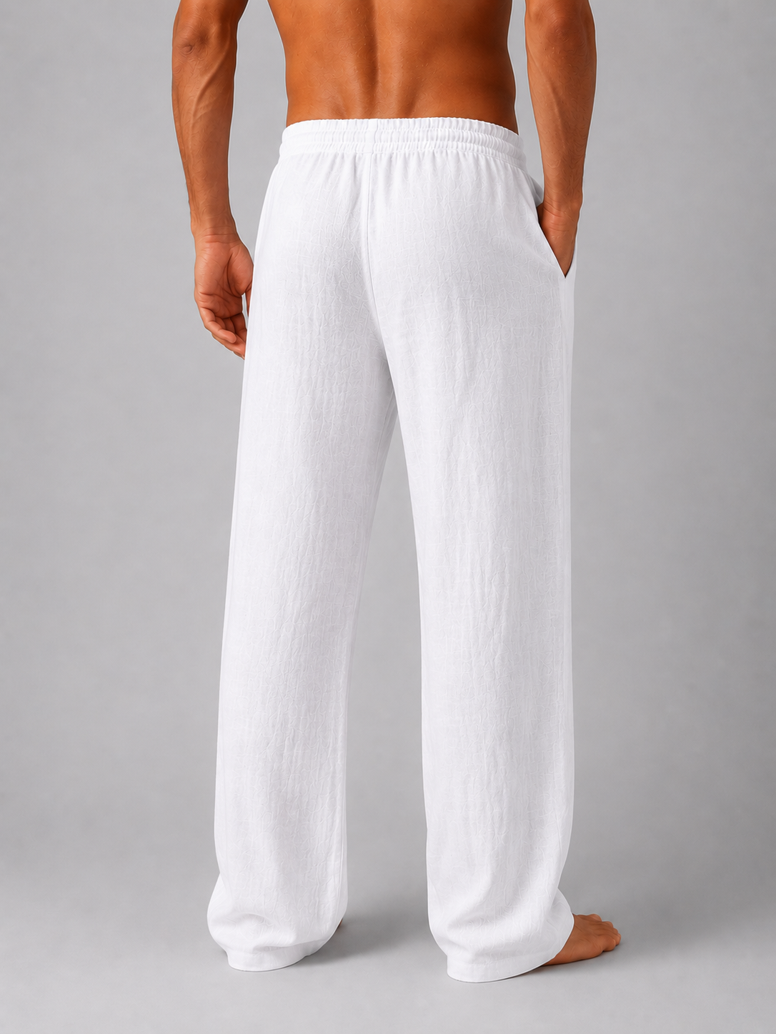 Clive | Men's Linen Look Relaxed Trousers