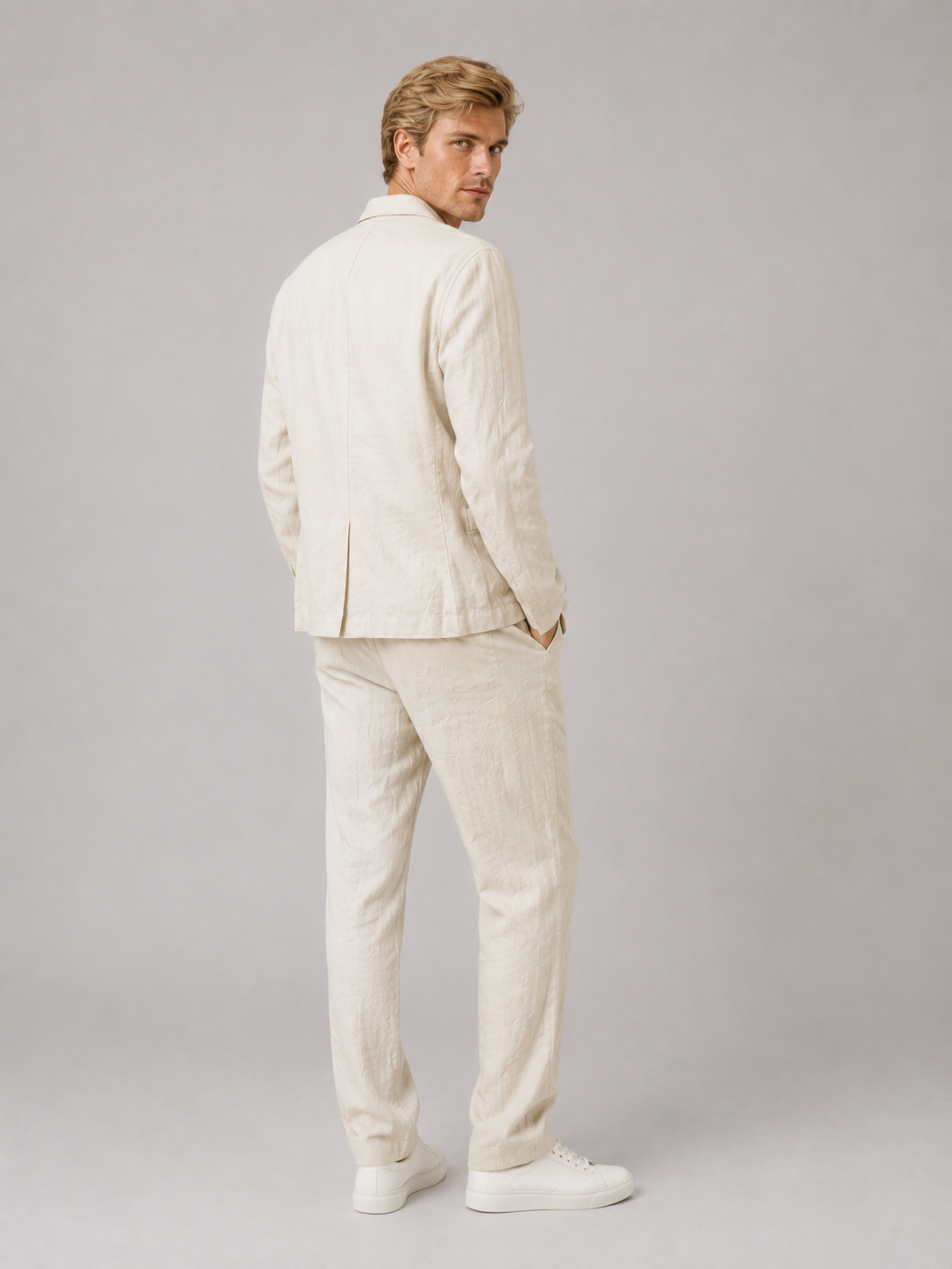 Lawrence | Men's Linen Style Blazer and Trouser Set