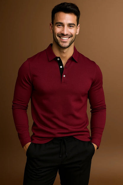 Harry | Men's Long Sleeve Polo Shirt