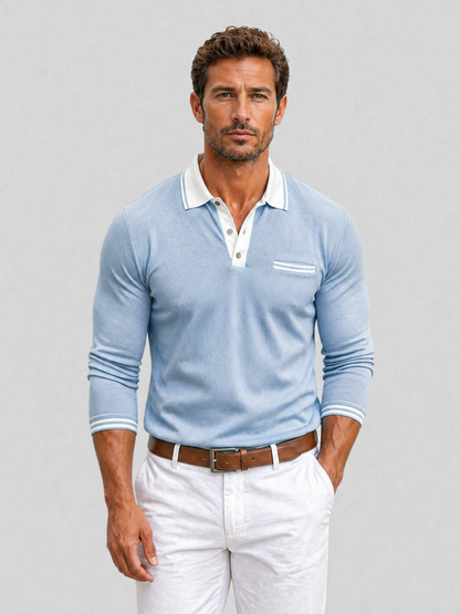 Nigel | Men's Long Sleeve Polo Shirt