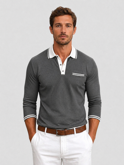 Nigel | Men's Long Sleeve Polo Shirt
