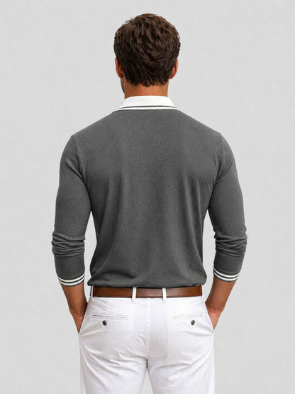 Nigel | Men's Long Sleeve Polo Shirt