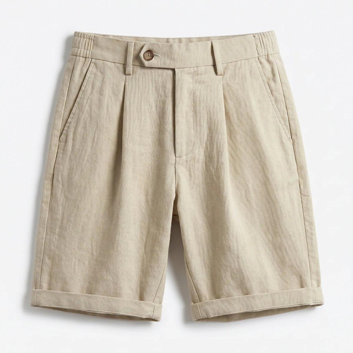 Warwick | Men's Pleated Linen Look Shorts