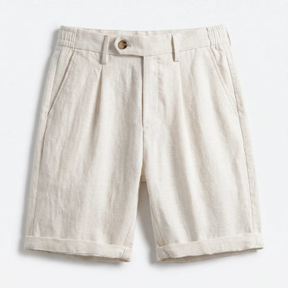 Warwick | Men's Pleated Linen Look Shorts