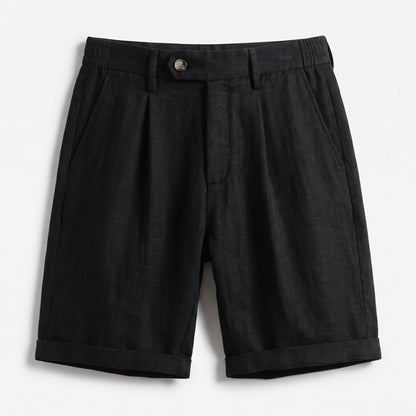 Warwick | Men's Pleated Linen Look Shorts