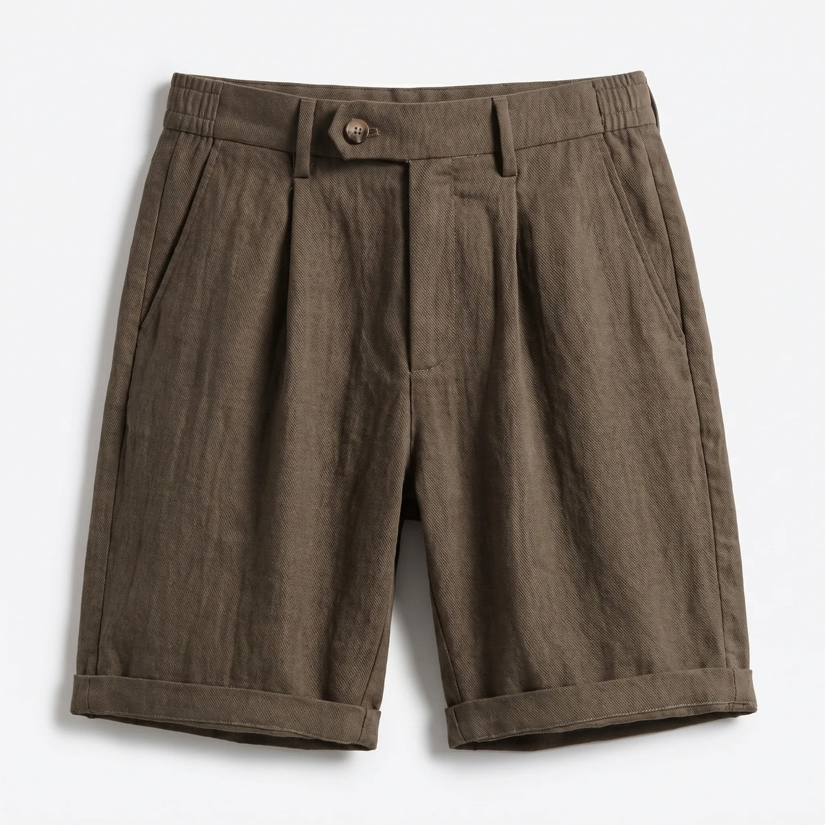 Warwick | Men's Pleated Linen Look Shorts