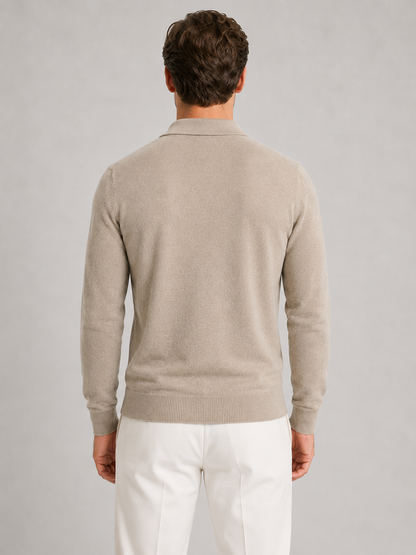 Lockwood | Men's Quarter Zip Polo Jumper